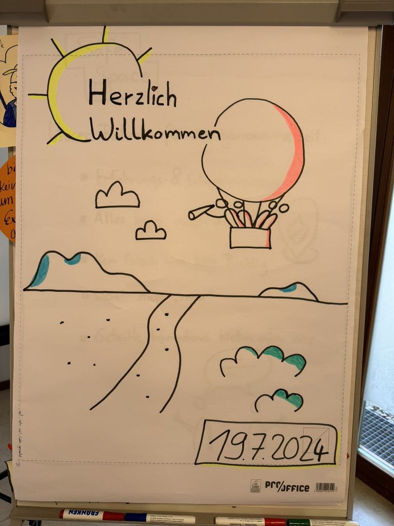 Willkommens Flipchart